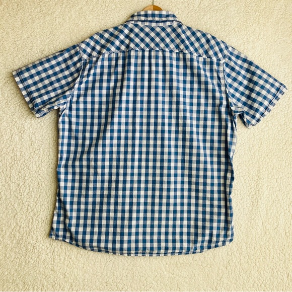 Sonoma Men's blue and white checked collared button down shirt, Sz XL - Picture 11 of 14